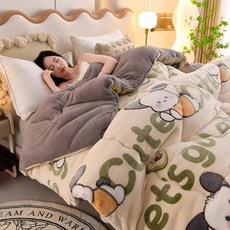 극세사이불 SS 극세사 겨울 이불 차렵이불 소파커버, 행복한 강아지