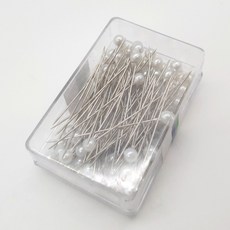 시침핀 구슬핀 미싱부자재 원형 진주 시침핀 화이트, 1개, 상세페이지 참조