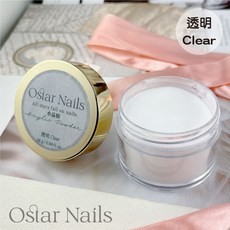 Ostar Nails 心緹水晶粉 透明色 白色 專業美甲雕花 延甲 黏鑽, 1個, Ostar水晶粉 (透明), 透明