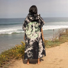 LEUS 美國衝浪品牌 毛巾衣 厚磅數禦寒高吸水浴巾衣 衝浪潛水保暖衝浪巾 新款 魔幻時光, 1個