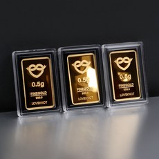 [24K 999.9% 순금] 러브넛 기념일 부모님 친구 수능 승진 선물 금테크 순금 골드바 (0.5g)