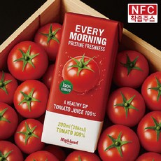 하이랜드 프레쉬 100% 토마토 착즙 주스 48팩 200ml, 48개