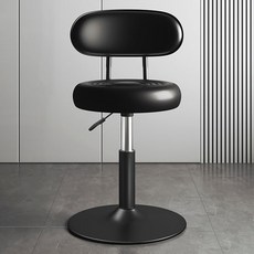 식탁 의자 홈바 의자 주방 거실 바 높은 의자 스탠드 바 의자 발걸이형, 블랙B, 39-54CM, 1개