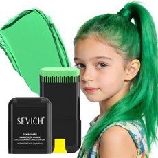 SEVICH 임시 헤어 컬러 스틱 빠른 뿌리 터치업 하이라이트 위한 염색 펜 가벼운 모발 얼룩 염색용 8가지 색상 건조 쉬운 척 퍼플 25ml [호환], Green