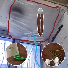 GMZZ 천장 누수 물받이 깔때기, 120x100누수받이 4m대형배수관 설치부속포함