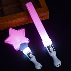 별빛 형광봉 무대 생일 응원봉 발광 스틱 무용 공연, 1개, N070 스타 롱 네온 스틱 핑크