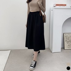 끌로이 여성 바스락 치마 바지 와이드 밴딩 7부 스커트 팬츠 데일리