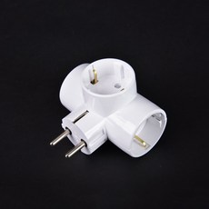 리빙듀오 접지 T자형 3구 멀티탭 과부하 차단, 1개