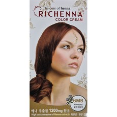 리체나 칼라 크림, 6MB 밝은적갈색, 2개