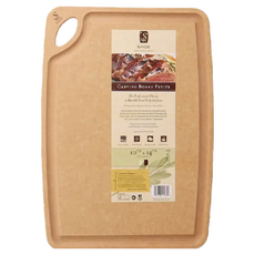 SAGE 松木纖維砧板 平面實用型 33x48.2CM 耐熱護刀 原木色, 1個