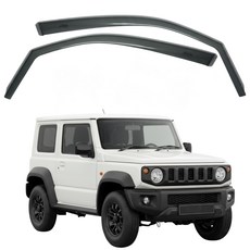 比德堡崁入式晴雨窗 鈴木SUZUKI JIMNY 2019年起專用 晴天遮陽雨天擋雨, 1套, 前窗兩片