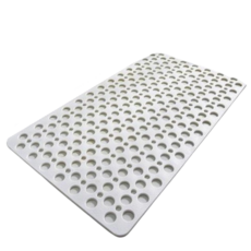 曼徳旺 長款浴缸墊 TPE門墊 多孔浴室防滑墊 鏤空吸盤地墊 防滑墊, 灰色, 1個