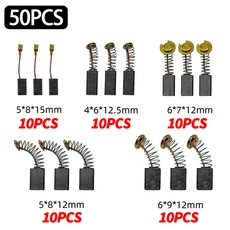 50100pcs 카본 브러쉬 키트 전기 모터 세트 기계 교체 수리 전동 공구 부품을위한 5 가지 모델, 기타