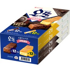 오리온 오뜨 과자케이크 세트 쇼콜라 6p x 2 + 치즈 6p x 2, 1세트
