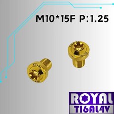 ROYAL 鈦合金螺絲 M10*15F P:1.25 飛碟頭型 64鈦, 1個