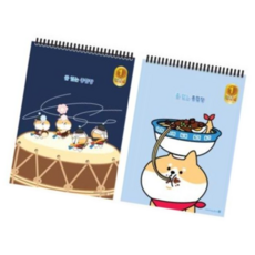 연습장 2000 줄없는종합장 남 무선 색상랜덤 1EA, 본상품