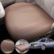 기아 오피러스(뉴)(08~11) 2.7/3.0 차량용 럭셔리 가죽 방석 통풍 시트 커버 로열 브라운 1개