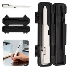 루이 휴대용 전술 스타일 볼펜 + 필갑 세트 빠른 건조 잉크 끊김 없음 일상/쓰기/사무/학교, 그레이, 1개