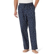 Amazon Essentials 남성용 면 포플린 스트레이트 핏 파자마 팬츠 드로스트링 신축성 있는 허리 네이비 페이즐리 XXS 230899