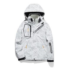 남성 스키복 퍼 스노우 성인 보드복 여성스키복 여자 따뜻한, 1개, 남성용 카모플라주화이트