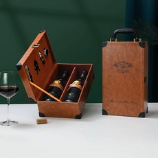 와인 캐리어 여행용 파우치 와인백 포장백 위스키 픽업, 1개, 코너 브라운 더블