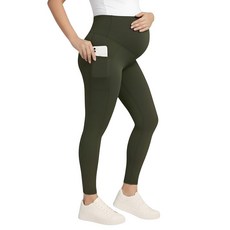 Motherhood Maternity 여성용 오버 더 벨리 운동 스포츠웨어 주머니가 있는 임산부 레깅스 깊은 깊이 S 159200 8556778381