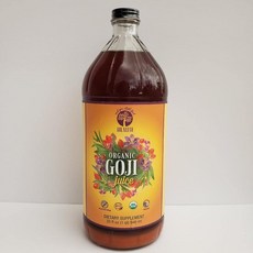 Organic Only GOJI 과일 주스 100% 순수 퓨레 946.4ml(32온스) 유리병 - 전통적으로 준비된 해피 베리 비타민이 풍부한 슈퍼 주스 - 1회 제공량당 30, 비타민 음료 어린이 전용 고지 일 주스 100% 퓨레, 946ml