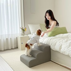 라이프온 사뿐오름 폭신 강아지 계단, 소프트 그레이