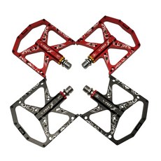 X-FREE 1108鋁合金CNC三密封培林踏板 自行車大踏面腳踏板 輕量化耐用, 1個, 黑色