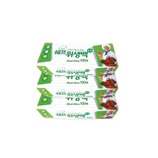 쉐프 위생백 100매 중형 25x35cm 3개 일회용비닐팩 위생봉투, 3개입