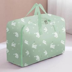 천 면 누빔 이불 보관 가방 휴대용 이사 사이즈 방습 정리용, F. 300D 두꺼워진 장난꾸러기 고양이- 라이트 카키