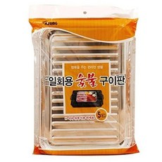 바베큐 구이판 5p 숯불 1회용 사각-03900EA