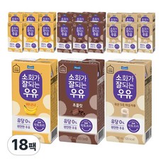 매일유업 소화가 잘되는 우유(바나나6 초콜릿6 미숫가루6), 1개, 190ml, 1세트
