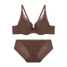 [백화점매장출고] 코데즈컴바인이너웨어 프리컷 레이스 시크릿 브라팬티세트(CDWBR731BR+CDWBP731BR)