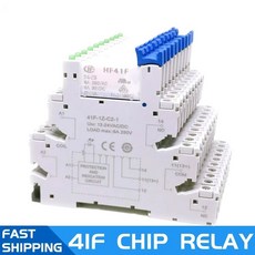 41F-1Z-C2-1 HF41F 24-ZS 12-ZS 1CO 슬림/SSR 릴레이 마운트 LED 보호 회로가있는 스크류 소켓 웨이퍼 릴레이 5V 12V 24V 230V, 규격 없음, 110VAC 1CO 6A Screw