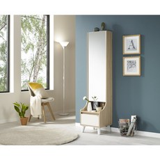 데코라인 라떼 전신거울 공간틈새 수납 서랍 화장대 방문설치