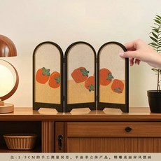 그린 미니병풍 현관장식 / 거실장식 가림막 칸막이 40x30 A, L. 즐거운 시간 D 정교하게 조각된 스크린