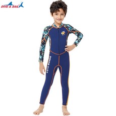 新款兒童保暖泳衣 2.5MM 連體潛水服 紫玉蘭兒童 KW