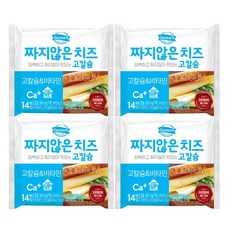 덴마크 짜지않은치즈 고칼슘&비타민252g(18gx14매)x4봉, 252g, 4개