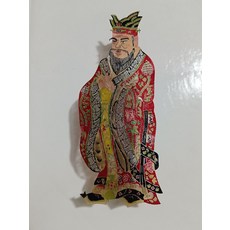 皮影 孔夫子 牛皮雕刻 手工上色 擺件, 如圖所示, 1個
