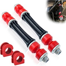 K700432 K700538 K200222 앞서스바 링크 빨간 부시링 포함 안정장치 엔드 실버라도 시에라 2004-2018과 호환 캐딜락 에스컬레이드 쉐보레 타호 GMC 유콘, K700432 K700538 K200222 앞서스바 링