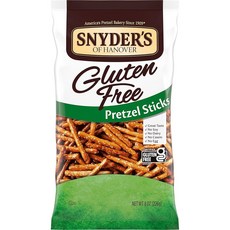 Snyder's of Hanover 과자 칩 스나이더스 오브 해노버 글루텐 프리 미니 프레첼 8온스 가방, 226g, 1개