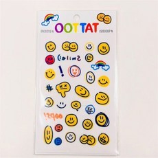 끈이스토어 타투스티커 스마일 판박이스티커 페이스페인팅