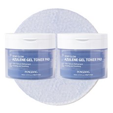 랩핑패드 퐁당 듀이 글로우 아줄렌 겔 토너 패드, 2개, 70매입