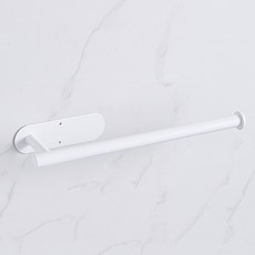 부착식 스텐 롱 키친타올 걸이 정리 홀더 주방 수납 행주 용품, 1개, 화이트
