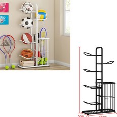 볼정리대 축구공 보관 진열 보관대 볼캐리어 수납 정리함 가정용 5단 화이트 흰색