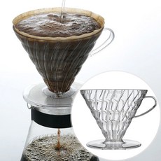 하리오 V60 드리퍼 1-6잔용, 투명, 1개, 300ml