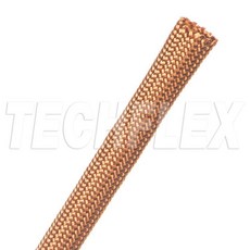 Techflex NMN系列 銅色 柔軟 尼龍布料材質 100%覆蓋 無擴張性 線材套管 x1公尺, NMN0.38CP (9.65mm), 1個