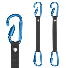 울타리용 백 후크 소프트볼 테니스 피클볼 농구 야구 가방 및 물병 걸기용 알루미늄 합금 카라비너 스트랩 로즈 2개 452743, 파랑 452743