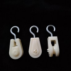 10개의 흰색 미니 플라스틱 풀리 휠 경량 나일론 소형 풀리 와이어 로프 풀리 세트 DIY 가정용 크레인 풀리 프레임 프로젝트용 나일론 빨랫줄 풀리 키트 풀리 블록 쉘